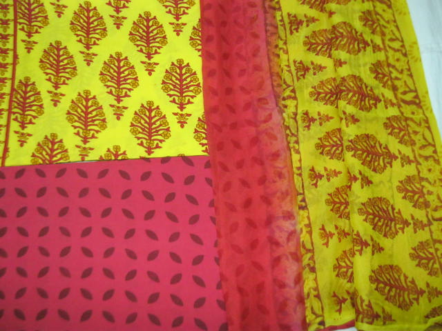 Manufacturers Exporters and Wholesale Suppliers of Chiffon Dupatta Suit Set Jaipur Rajasthan