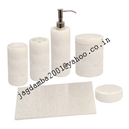 Manufacturers Exporters and Wholesale Suppliers of Alabaster Bathroom Set Agra Uttar Pradesh