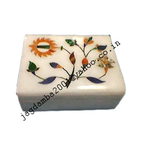 Manufacturers Exporters and Wholesale Suppliers of White Marble Stone Inlay Box Agra Uttar Pradesh