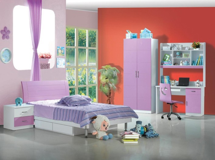 Mdf Kids Bedroom Furniture Set