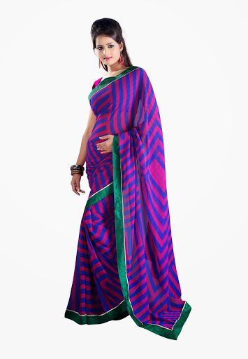 Manufacturers Exporters and Wholesale Suppliers of Pink Blue Saree SURAT Gujarat