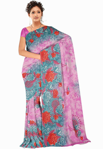 Manufacturers Exporters and Wholesale Suppliers of Purple Colored Weightless Saree SURAT Gujarat