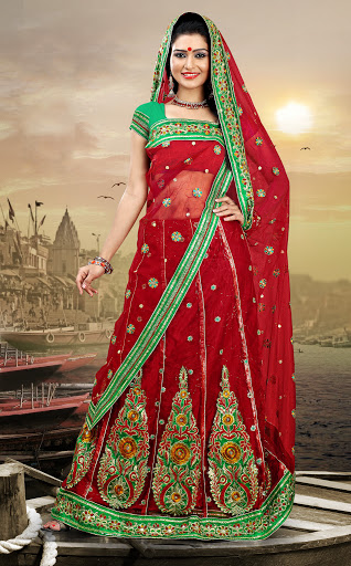 Manufacturers Exporters and Wholesale Suppliers of Red Net Saree SURAT Gujarat