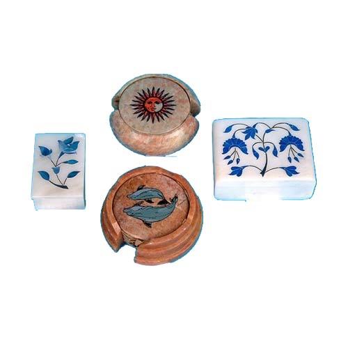 Manufacturers Exporters and Wholesale Suppliers of Painted Stone Coasters Agra Uttar Pradesh
