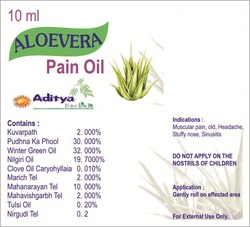 Manufacturers Exporters and Wholesale Suppliers of Aloe Vera Pain Oil Valsad Gujarat