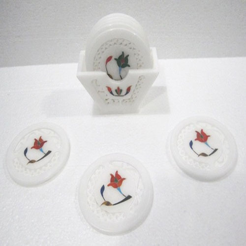 Manufacturers Exporters and Wholesale Suppliers of Marble Coasters Set Agra Uttar Pradesh