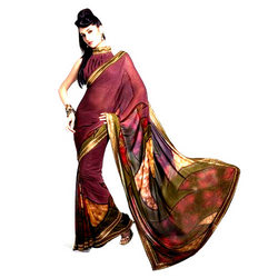Manufacturers Exporters and Wholesale Suppliers of Sarees (D.No. 1222 B ) Surat Gujarat