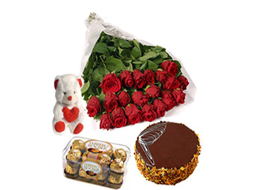 Manufacturers Exporters and Wholesale Suppliers of 20 Roses & Choco Cake N Teedy New Delhi Delhi