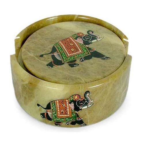 Manufacturers Exporters and Wholesale Suppliers of Soapstone Coasters Agra Uttar Pradesh