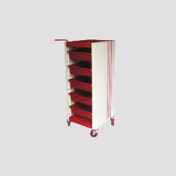 Manufacturers Exporters and Wholesale Suppliers of Red & White Wooden Trolley Delhi Delhi