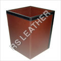 Manufacturers Exporters and Wholesale Suppliers of Leatherette Waste bin With white Stitch New Delhi Delhi