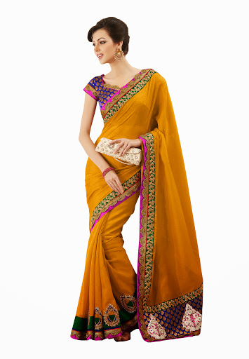 Manufacturers Exporters and Wholesale Suppliers of Embroidery Saree SURAT Gujarat