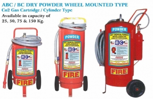 Manufacturers Exporters and Wholesale Suppliers of ABC BC Dry Powder Wheel Mounted Type Fire Extinguishers Gurgaon Haryana
