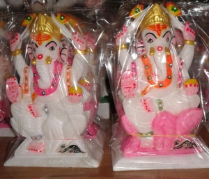 Manufacturers Exporters and Wholesale Suppliers of White Marble Ganesh Statue Agra Uttar Pradesh