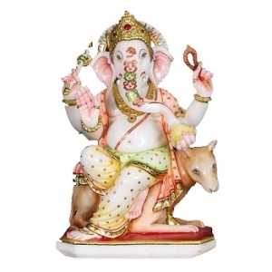 Manufacturers Exporters and Wholesale Suppliers of Ganesha White Marble Statue Jaipur Rajasthan