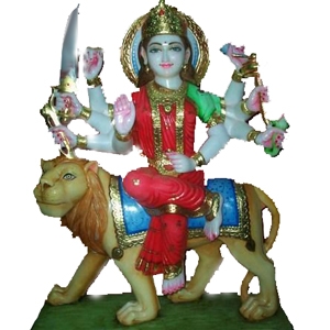 Manufacturers Exporters and Wholesale Suppliers of Lord Durga Marble Statue Jaipur Rajasthan