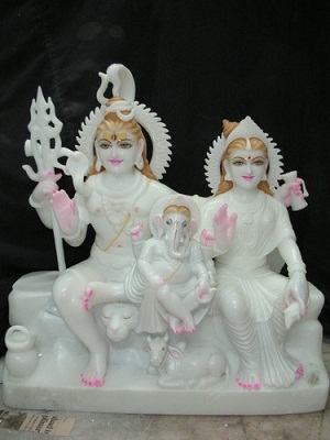 Manufacturers Exporters and Wholesale Suppliers of Lord Shiva Parvati Marble Sculpture Jaipur Rajasthan