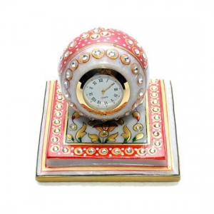 Manufacturers Exporters and Wholesale Suppliers of Marble Table Clock Jaipur Rajasthan