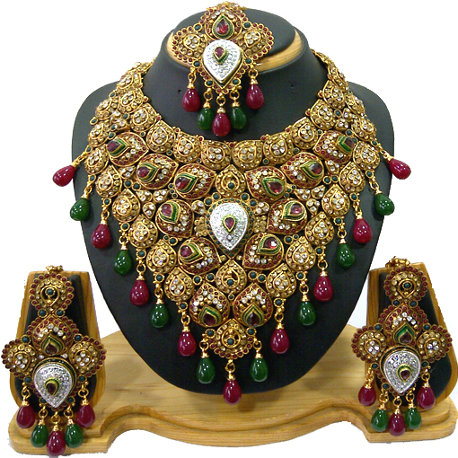 Manufacturers Exporters and Wholesale Suppliers of Indian Wedding Costume Necklace Jewellery Mumbai Maharashtra