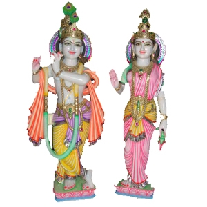 Manufacturers Exporters and Wholesale Suppliers of Radha Krishan White Marble Statue Jaipur Rajasthan