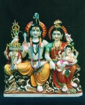Manufacturers Exporters and Wholesale Suppliers of Shiv Parvati With Family Marble Moorti Statue Faridabad Haryana