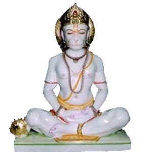 Manufacturers Exporters and Wholesale Suppliers of White Marble Hanuman Statue Jaipur Rajasthan