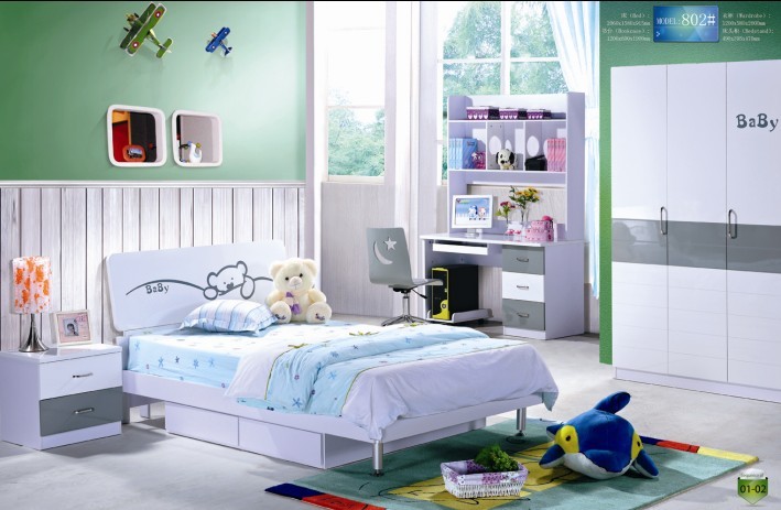 Manufacturers Exporters and Wholesale Suppliers of 4 pcs MDF Panels kids/ Children Bedroom Furniture Set Foshan Guangdong