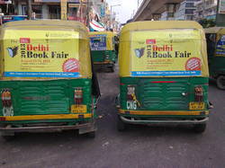 Manufacturers Exporters and Wholesale Suppliers of Auto Rickshaw Branding with vinyl pasting delhi Delhi