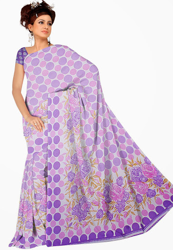 Manufacturers Exporters and Wholesale Suppliers of Purple Weightless Saree SURAT Gujarat