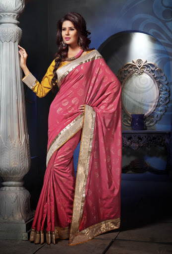Manufacturers Exporters and Wholesale Suppliers of Light Pink Cotton Silk Saree SURAT Gujarat