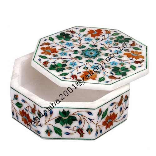 Manufacturers Exporters and Wholesale Suppliers of Inlay Design Marble Carved Box Agra Uttar Pradesh