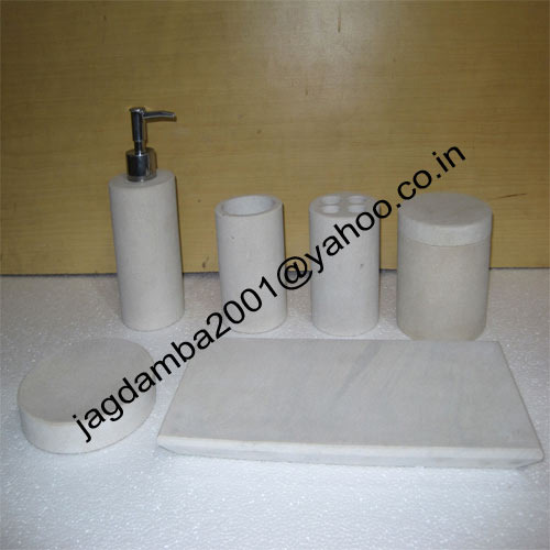 Manufacturers Exporters and Wholesale Suppliers of Marble Bathroom Accessory Set Agra Uttar Pradesh