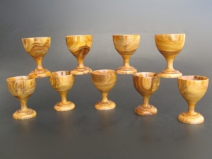 Handmade Wood Goblet Set