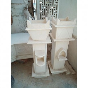 Manufacturers Exporters and Wholesale Suppliers of Makrana Marble Tulsi Planter Faridabad Haryana