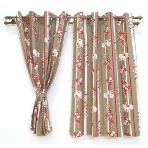 Manufacturers Exporters and Wholesale Suppliers of Flower Stripe Cotton Window Curtain Panaji Goa
