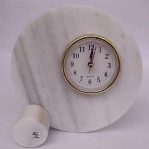 Manufacturers Exporters and Wholesale Suppliers of White Makrana Marble Table Clocks Faridabad Haryana