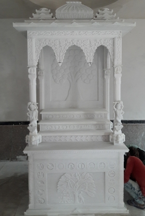Manufacturers Exporters and Wholesale Suppliers of White Marble Bedi Temple Makrana Rajasthan
