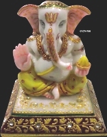 Manufacturers Exporters and Wholesale Suppliers of Marble Ganapati Statue Jaipur Rajasthan