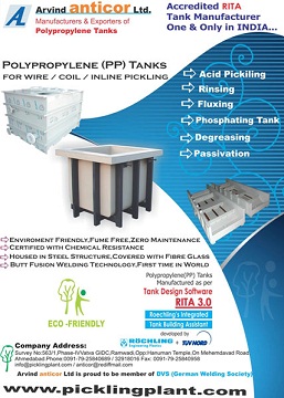 Manufacturers Exporters and Wholesale Suppliers of Rod Pickling Tank Ahmedabad Gujarat