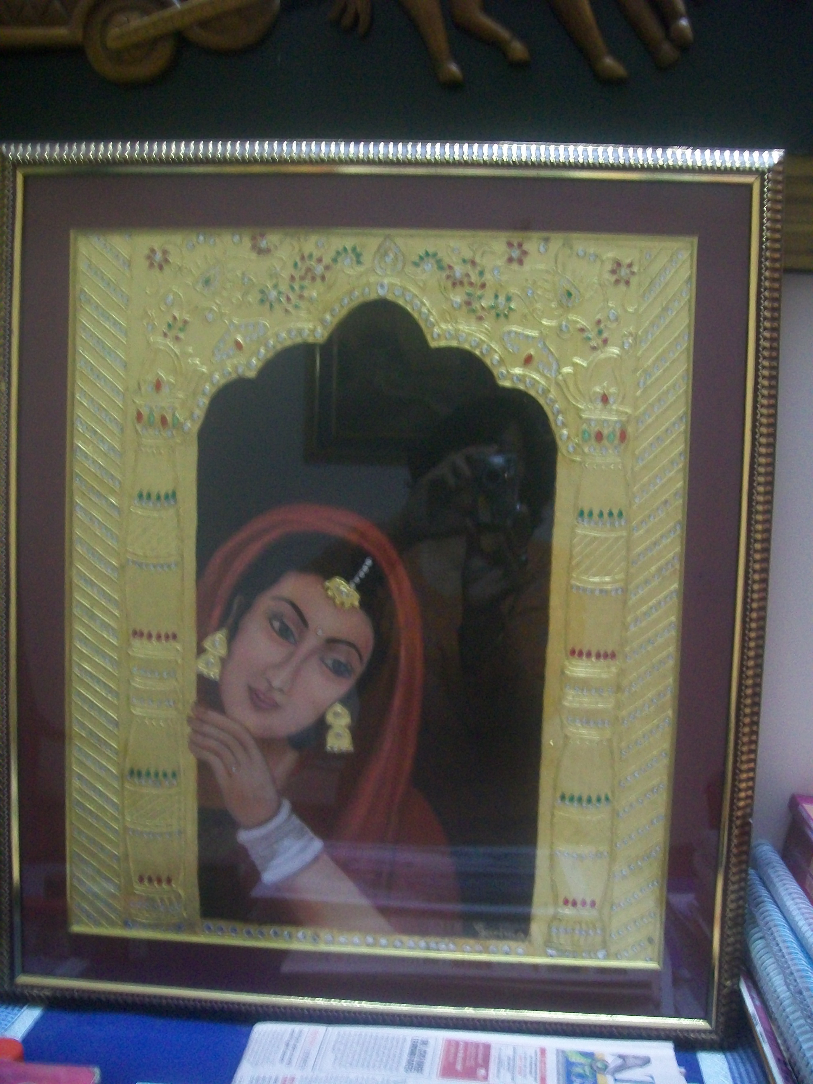 Manufacturers Exporters and Wholesale Suppliers of Jhorokha painting in tanjore style Meerut Uttar Pradesh