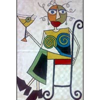 Manufacturers Exporters and Wholesale Suppliers of Picasso Chain Stitched Rugs Srinagar Jammu & Kashmir Picasso Chain Stitched Rugs