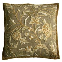 Manufacturers Exporters and Wholesale Suppliers of Crewel Cushion 01 Srinagar Jammu & Kashmir Crewel Cushion 01