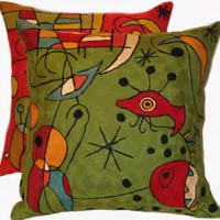 Manufacturers Exporters and Wholesale Suppliers of Crewel Cushion 02 Srinagar Jammu & Kashmir Crewel Cushion 02