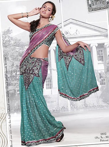 Manufacturers Exporters and Wholesale Suppliers of Embroidered Sarees Faridabad Haryana