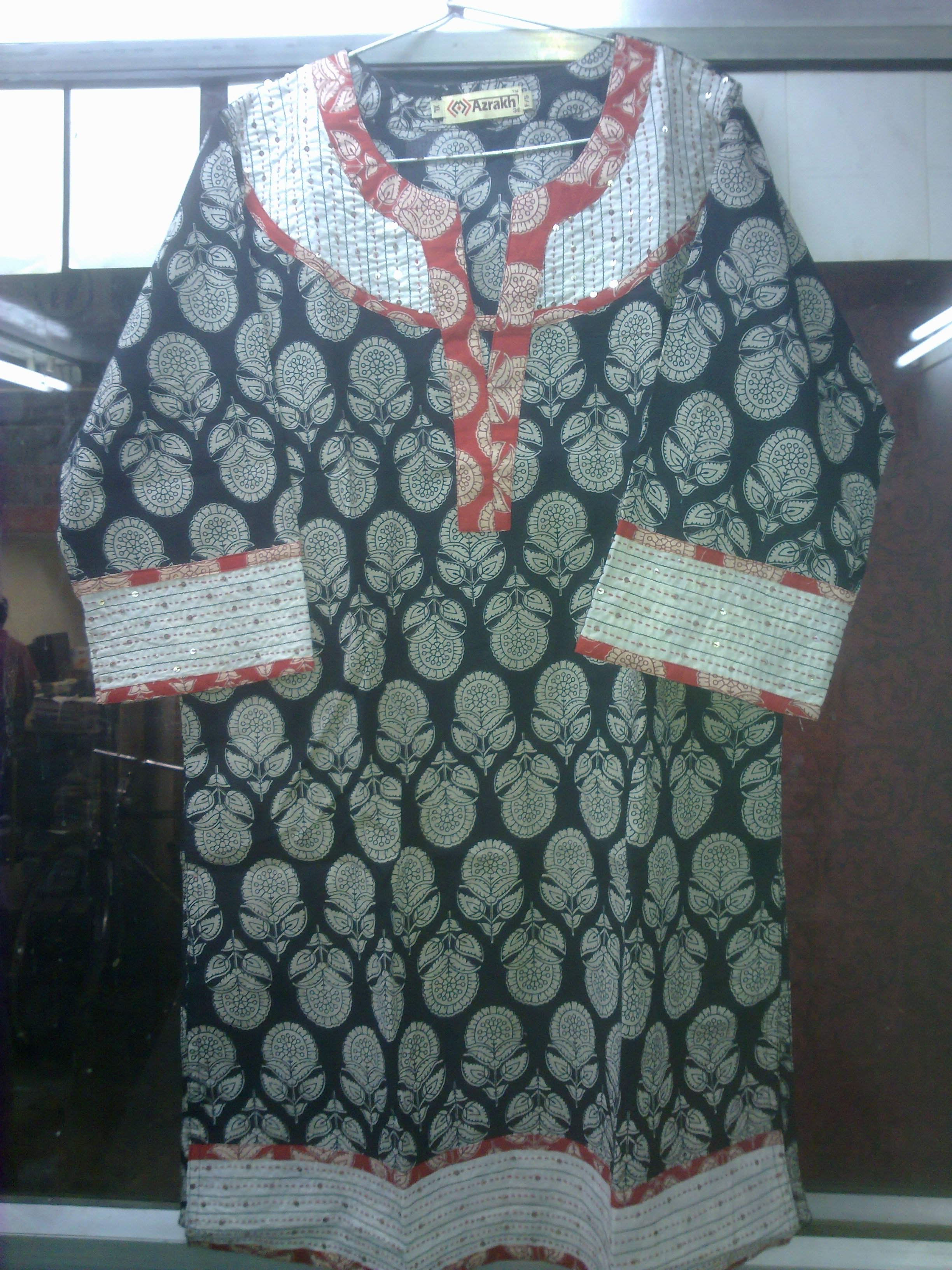 B&w Jaipuri Kurta