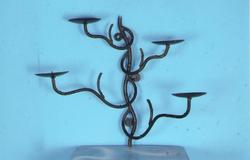 4 Light Wall Hanging Iron Candle Stand