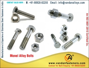 Monel Alloy Bolts Manufacturer Supplier Wholesale Exporter Importer Buyer Trader Retailer in Mumbai Maharashtra India