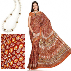 Manufacturers Exporters and Wholesale Suppliers of Cottont Printed saree Rajkot Gujarat