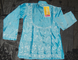 Manufacturers Exporters and Wholesale Suppliers of Ladies Silk and Georgette Short Top 003 Mumbai Maharashtra