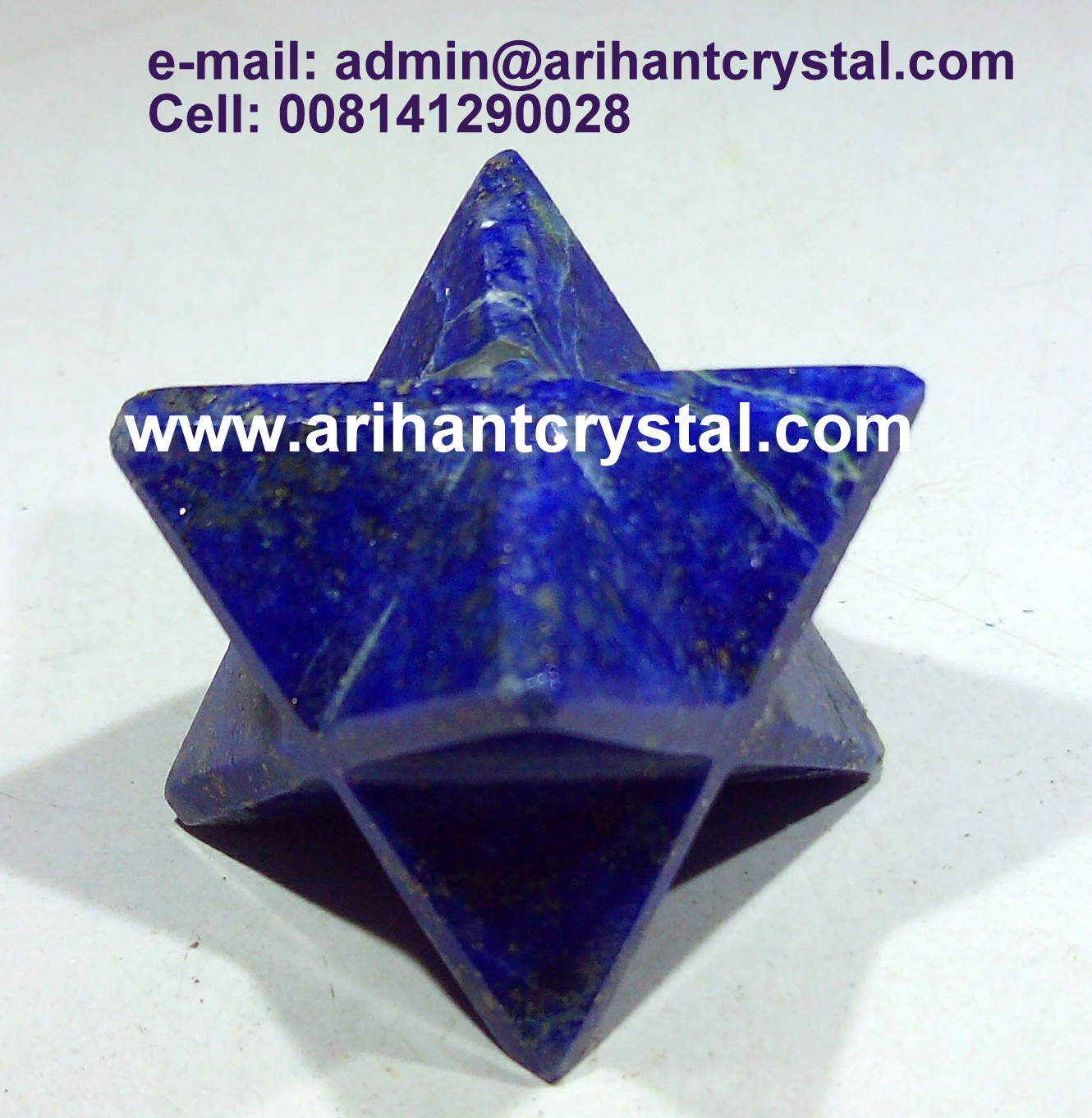 Manufacturers Exporters and Wholesale Suppliers of Lapis Lazuli Merkaba Star Khambhat Gujarat